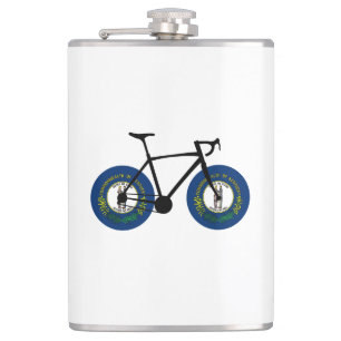 Kentucky Flag Cycling Hip Flask