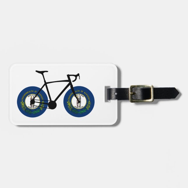 Kentucky Flag Cycling Luggage Tag (Front Horizontal)