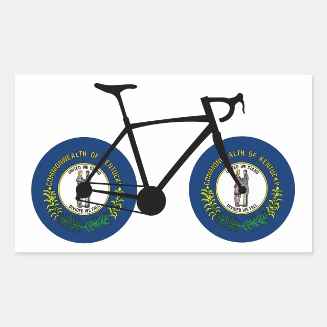 Kentucky Flag Cycling Sticker (Front)