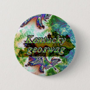 Kentucky Geoswag Swags Geocaching Gifts Treasure 2 Inch Round Button