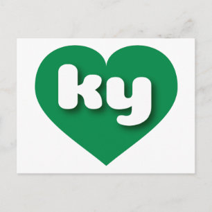Kentucky green heart - I love ky Postcard