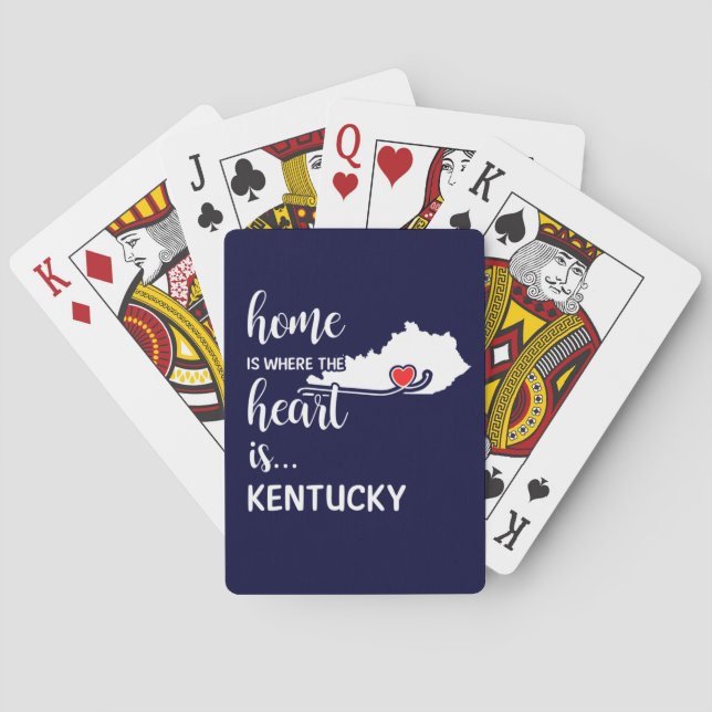 Kentucky Home is where the heart is Playing Cards (Back)