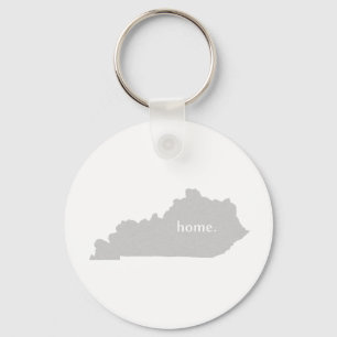Kentucky home silhouette state map keychain