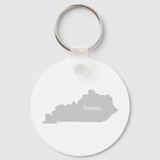 Kentucky home silhouette state map keychain (Front)