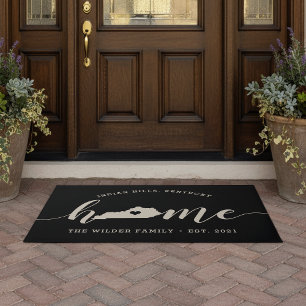 Kentucky Home State Personalized Doormat