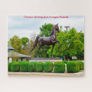Kentucky Horse Park Lexington.Christmas Greetings Jigsaw Puzzle