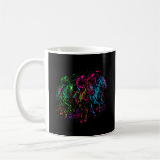 Kentucky Horse Racing Painting Derby Horse Jockey Coffee Mug