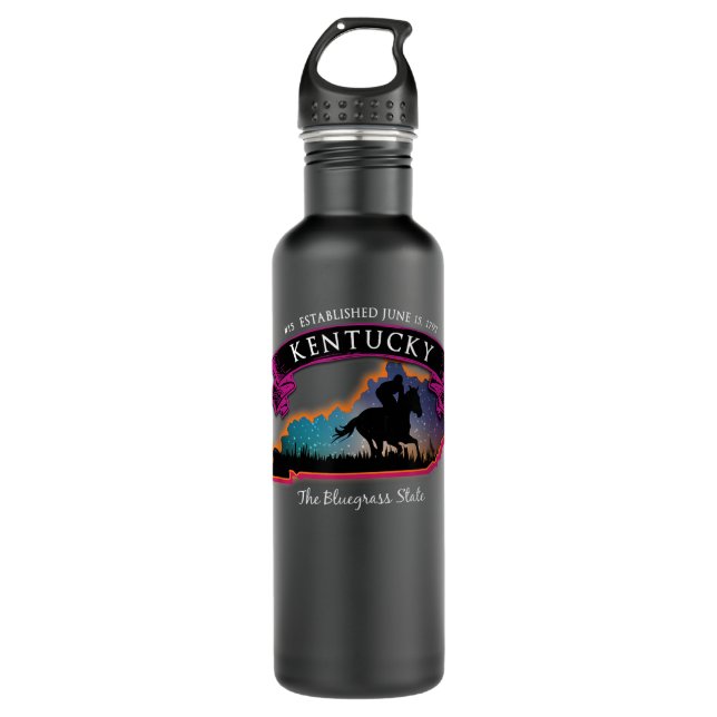 Kentucky Horse Racing Souvenir  710 Ml Water Bottle (Front)