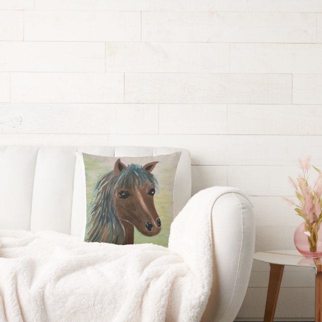 Kentucky Horse Throw Pillow (Couch)