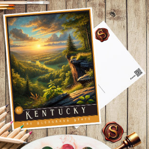 Kentucky   Hyper-Realistic State Postcard