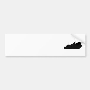 Kentucky in Black and White Bumper Sticker