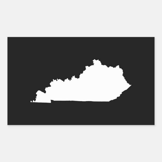 Kentucky in White and Black Sticker (Front)