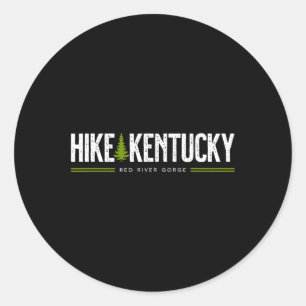 Kentucky Ky Red River Gorge Hike Tree Retro Graphi Classic Round Sticker