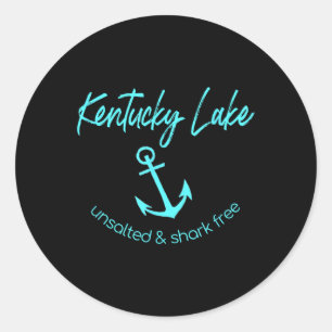 Kentucky Lake Ky Unsalted & Shark Free Fishing Classic Round Sticker