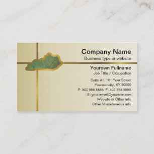 Kentucky Map Business Card