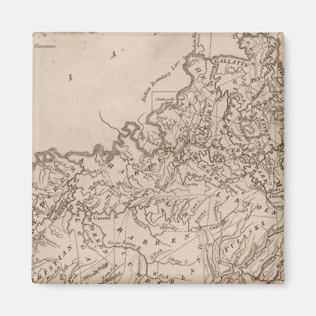 Kentucky Map by Arrowsmith Magnet (Front)