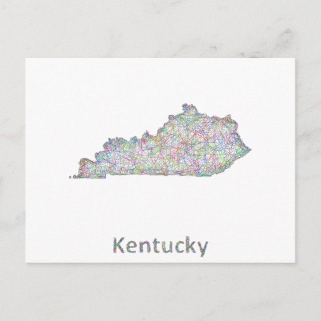 Kentucky map postcard (Front)