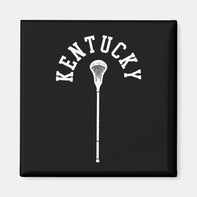 Kentucky Minimalist Vertical Lacrosse Stick Retro  Magnet (Front)