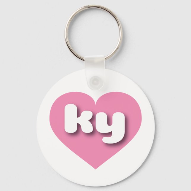 Kentucky pink heart - I love ky Keychain (Front)