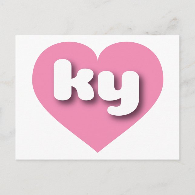 Kentucky pink heart - I love ky Postcard (Front)