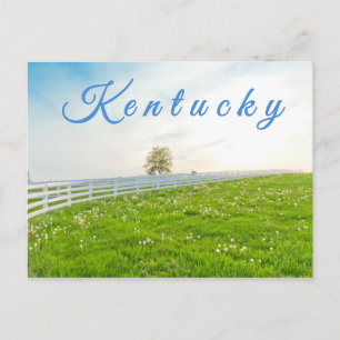 Kentucky Postcard. Countryside landscape in spring Postcard