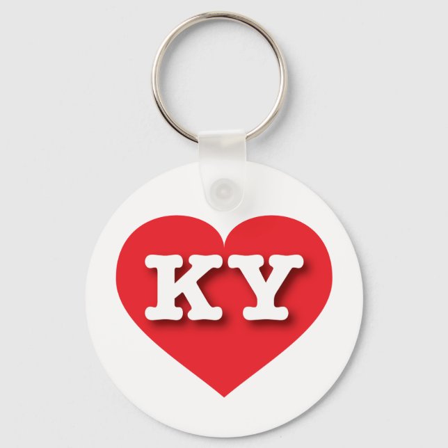 Kentucky Red Heart - I love KY Keychain (Front)