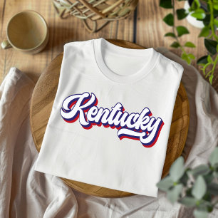 Kentucky Red White and Blue Vintage Script T-Shirt