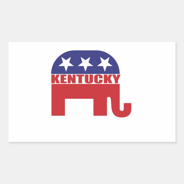 Kentucky Republican Elephant Sticker (Front)