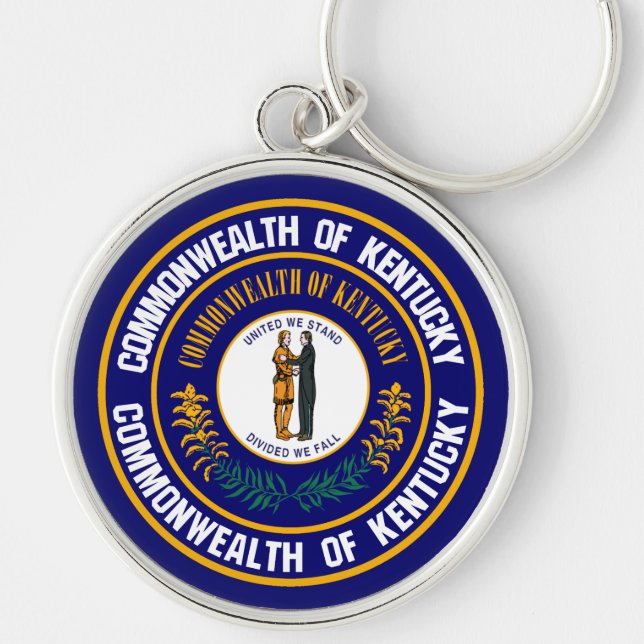 Kentucky Round Emblem Keychain (Front)