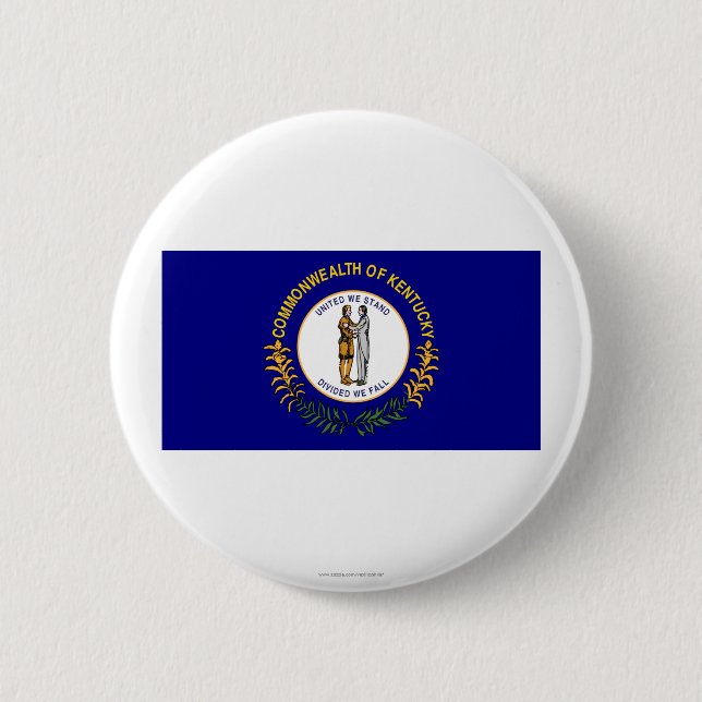 Kentucky State Flag 2 Inch Round Button (Front)