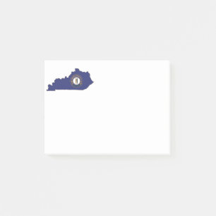 Kentucky State Flag and Map Post-it Notes