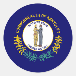 Kentucky State Flag Classic Round Sticker