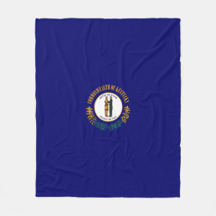 Kentucky State Flag Design Fleece Blanket