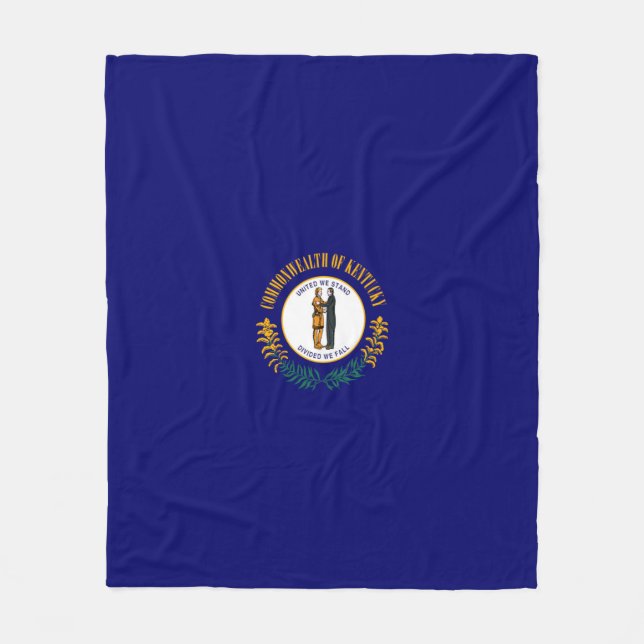Kentucky State Flag Design Fleece Blanket (Front)