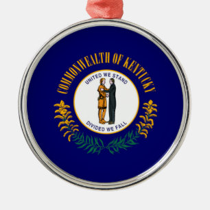 Kentucky State Flag Design Metal Ornament