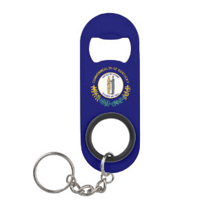 Kentucky State Flag Keychain Bottle Opener