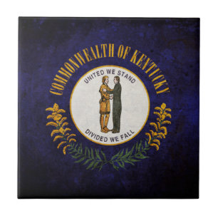 Kentucky state flag tile