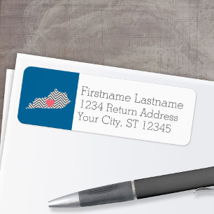 Kentucky State Map with Custom Heart and Name