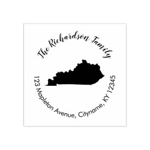 Kentucky state return address rubber stamp