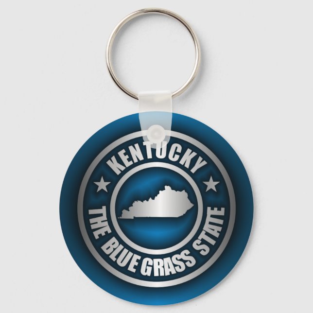 "Kentucky Steel (Blue)" Keychain (Front)