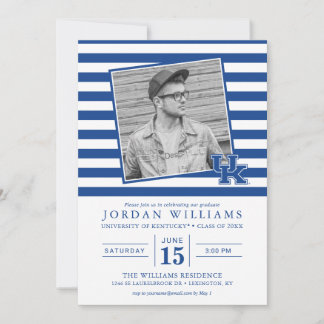 Kentucky Striped Graduation Announcement