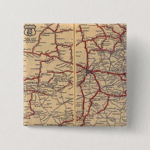 Kentucky, Tennessee 3 2 Inch Square Button
