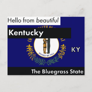 Kentucky The Bluegrass State Postcard
