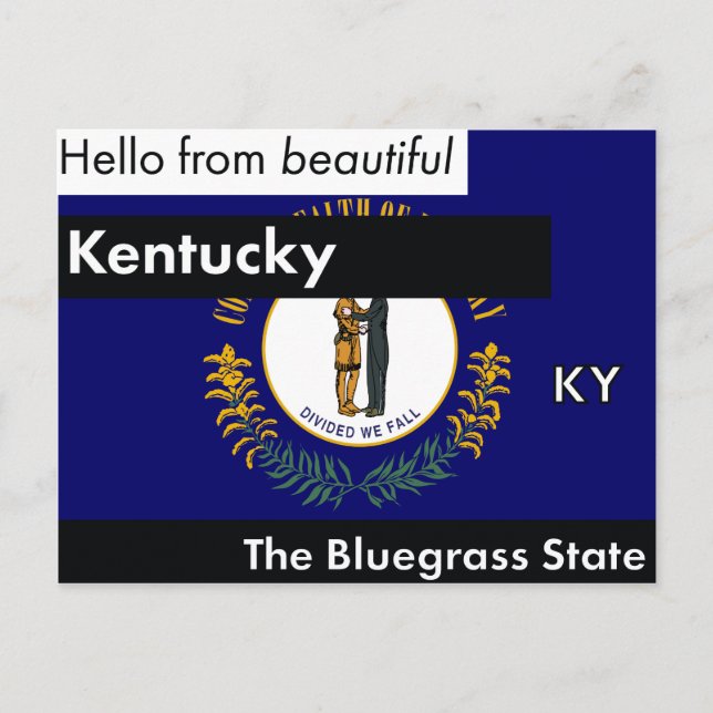 Kentucky The Bluegrass State Postcard (Front)