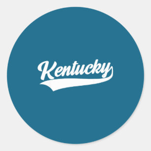 Kentucky - throwback design - classic round sticker