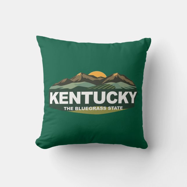 Kentucky United States of America Throw Pillow (Front)