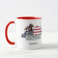 Kentucky United States Retro State Map Vintage USA