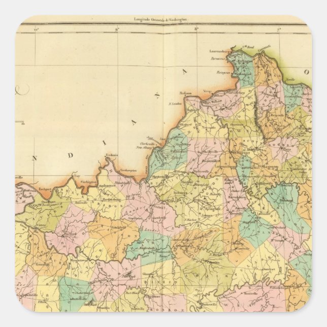 Kentucky US Square Sticker (Front)