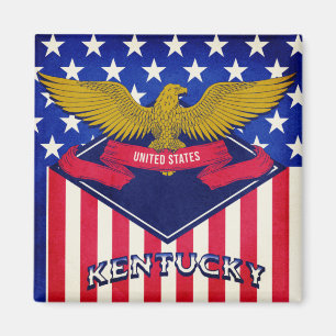 Kentucky USA Flag Magnet
