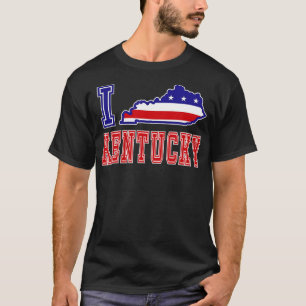Kentucky Usa Patriotic USA Flag I Love Kentucky T-Shirt